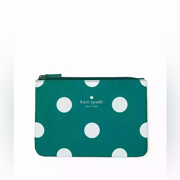 FREE W PURCH* Kate Spade Dot Pouch ✨ Jade Green - Picture 3 of 9